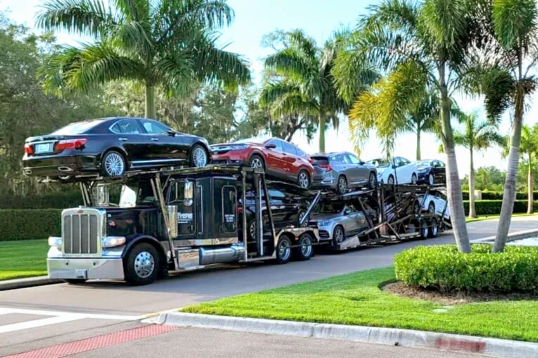 transporting the vehicle